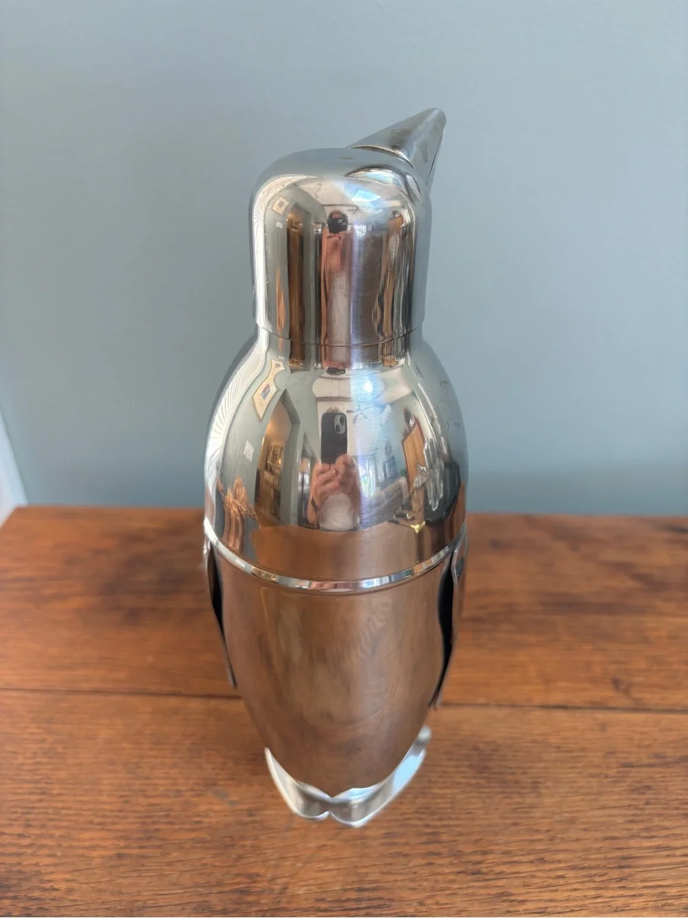 Adorable Tuxedo Penguin-Shaped Stainless Steel Cocktail Shaker- Like New
